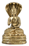 White Whale Brass Buddha in Blessing Posture Buddhism Idol feng Shui Home Decorative Showpiece