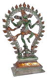 White Whale Natraj Brass Statue,Nataraja - King of Dancers Hindu God Shiva for Temple Mandir Home Decor