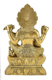 White Whale Brass Goddess Saraswati Sitting On Kamal Statue Idol Home Decor Figurine