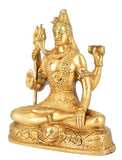 White Whale Brass Metal Lord Shiva Shankar Idol  Bhole Nath Bhagwan Murti Office Home Decor Showpiece Statue