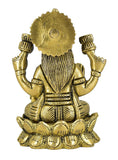 White Whale Brass Lakshmi Idol Hindu Lakshmi Goddess Statue Home Office Showpiece Decor