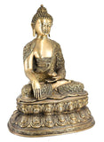 White Whale Brass Buddha Statue Astmangal Buddhism Idol feng Shui Home Decorative Showpiece