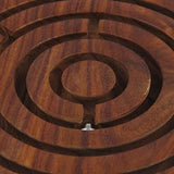 White Whale Handmade Handcrafted Indian Wooden Labyrinth Ball Maze Puzzle Game