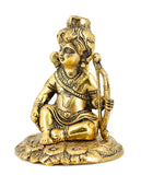 White Whale Lord Baby Krishna Metal Idol Sculpture Statue Home Décor