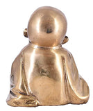 White Whale Brass Laughing Buddha for Wealth & Prosperity | Happy Man - Best for Gifting - Made in Tibet Home Decoration