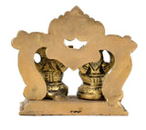 White Whale Brass Laxmi Ganesh Set Idol Showpiece - Brass Gold Finish Lakshmi Ganesha Idols Statue for Diwali Gifts Puja Home Decor Figurine
