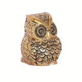 White Whale Vintage Metal Owl Showpiece and Paper Weight Metal Handicraft Idol for Home Decor and Office.