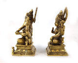 White Whale Lakshmi Ganesha Brass Statue Religious Strength Sculpture Idol