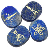 White Whale 4 pcs Engraved Tarot Symbol Palm Stones Reiki Balancing