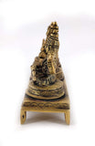White Whale Laxmi Ganesh Saraswati Brass Statue Religious Strength Sculpture Idol