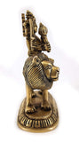 White Whale Maa Durga/Sherawali Brass Statue Religious Goddess Sculpture Idol