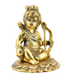 White Whale Lord Baby Krishna Metal Idol Sculpture Statue Home Décor