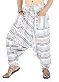 Whitewhale Men's & Womens's Cotton Summer Baggy Boho Aladdin Hippie Yoga Harem Pants