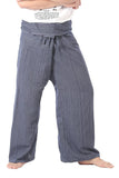 Whitewhale Stripe Cotton Fisherman Pants Casual Hippie Dance Tai Chi Yoga Pants