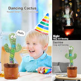 White Whale Dancing Cactus Toy for Kids Talking, Speaking, Recording for Babies Repeat What You Say Electronic Plush Toy for Toddler Rechargeable Wriggle & Singing Cactus Toy Plant Sound Toy-Charger