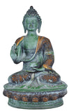 White Whale Brass Buddha Statue Murti for Home Decor Entrance Office Table Living Room Meditation Luck Gift Feng Shui Home Décor