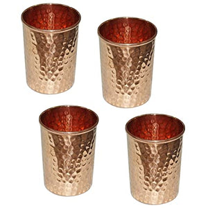 White Whale Handmade pure Copper glass cup for water