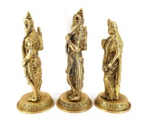 White Whale Lord Ram Sita Laxman Brass Statue Religious Strength Sculpture Idol