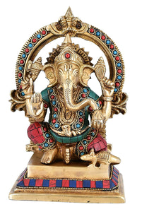 White Whale Lord Ganesh Idols Handmade Hindu God Ganesha Statue Blessing Ganpati Sculpture Home Decor