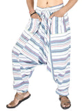 Whitewhale Men's & Womens's Cotton Summer Baggy Boho Aladdin Hippie Yoga Harem Pants