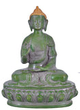White Whale Brass Buddha Statue Murti for Home Decor Entrance Office Table Living Room Meditation Luck Gift Feng Shui Home Décor