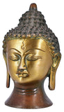 White Whale Brass Antique Buddha Head Statue Idol Figurine Home Decorative Showpiece Home Decor