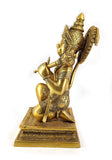 White Whale Lord Hanuman Brass Statue Religious Strength God Sculpture Idol
