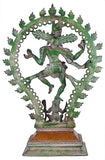 White Whale Natraj Brass Statue,Nataraja - King of Dancers Hindu God Shiva for Temple Mandir Home Decor