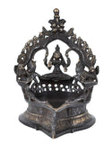 White Whale Brass Lamp Laxmi Vilakku Traditional Diya Oil Deepak for Puja