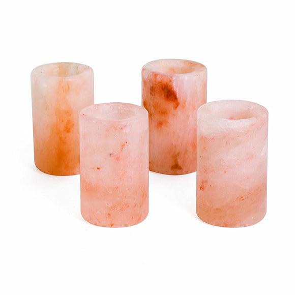 White Whale Himalayan Salt Tequila Shot Glasses,Pink Food Grade Salt Glasses vodka shot