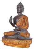 White Whale Brass Buddha Statue Murti for Home Decor Entrance Office Table Living Room Meditation Luck Gift Feng Shui Home Décor