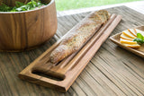 White Whale Wooden Sweep Off Baguette Board Bread Toast Slicer Bagel Slicer Cutter Mold