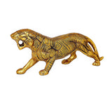 White Whale Golden Metal Antique Tiger /Jaguar / Panther / Sher Figurine Table Top Decorative,Feng Shui & Vanstu,Animal Showpiece Figurines...