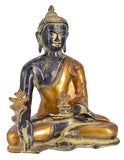 White Whale Brass Buddha Statue Murti for Home Decor Entrance Office Table Living Room Meditation Luck Gift Feng Shui Home Décor