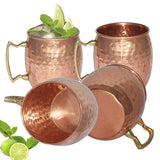 White Whale Handmade 100% Pure copper hammered Moscow Mule mugs