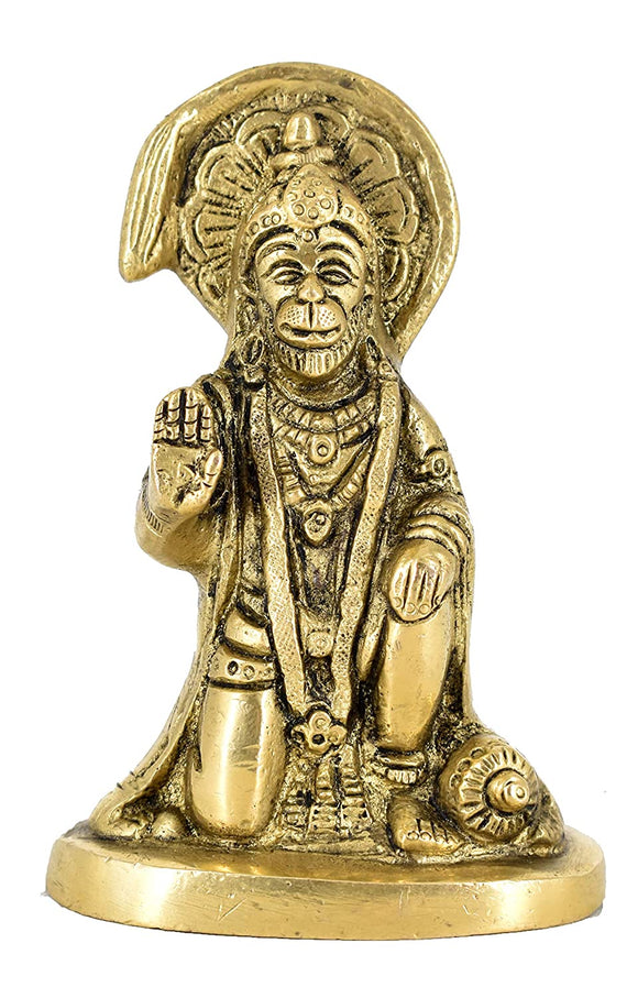 White Whale Lord Hanuman Idol Strength Monkey Figurine Bajrang bali Statue Brass Sculpture Diwali Decor Gifts