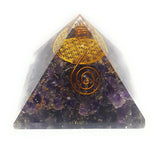 White Whale Reiki Healing Crystal Energy Generator Pyramid The Flower Of Life Symbol Orgonite Energy Generator Stone