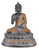 White Whale Brass Buddha Statue Murti for Home Decor Entrance Office Table Living Room Meditation Luck Gift Feng Shui Home Décor