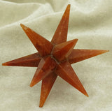 White Whale Orange Aventurine Reiki Healing Crystal Energy Generator 12 Point Star Merkaba Sacred Geometry