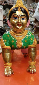White Whale Brass Radha Statue Big Large Size, Brass Goddess Radha Idol Indian Lady Sculpture