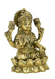 White Whale Brass Lakshmi Idol Hindu Lakshmi Goddess Statue Home Office Showpiece Decor