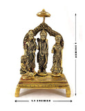 White Whale Ram Darbar - Lord Rama Laxman And Sita Hanuman Brass Statue Religious Sculpture Idol