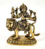 White Whale Maa Durga/Sherawali Brass Statue Religious Goddess Sculpture Idol