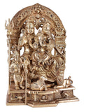White Whale Shiva Parvati Ganesh Idol Shiv Parivar Brass Murti Statue