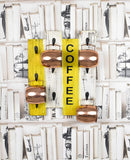 White Whale Wall-Mounted Wooded Coffee Mug Holder, Beer Mug Holder Kitchen Storage Rack