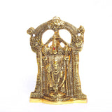 White Whale Metal Sri Venkateswara Idol, 4cm x 24 cm x 17 cm, Golden