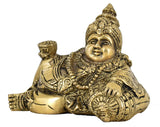 White Whale Brass Kuber Statue Religious Strength God Sculpture Idol Home Decor