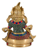 White Whale Brass Kuber Statue Religious Strength God Sculpture Idol Home Decor