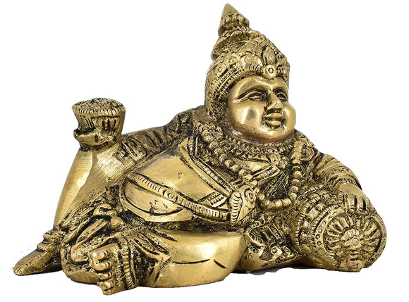 White Whale Brass Kuber Statue Religious Strength God Sculpture Idol Home Decor