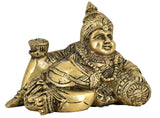 White Whale Brass Kuber Statue Religious Strength God Sculpture Idol Home Decor